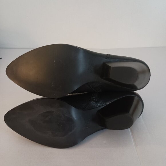 Frye Reina Black Leather Pointed Toe Ankle Booties Women’s 8M - Picture 9 of 13